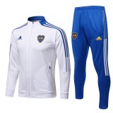 2021-2022 Boca Juniors White Football Training Set (Jacket + Pants) Men's