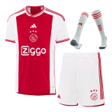 2023-2024 Ajax Home Football Whole Set (Shirt + Short + Socks) Men's