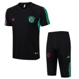 2023-2024 Bayern Munich Black Football Training Set (Shirt + Short) Men's