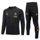 2023-2024 PSG x Jordan Black Football Training Set (Jacket + Pants) Men's