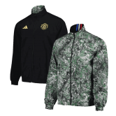 2023-2024 Manchester United Black&Green Football Reversible Anthem Jacket Men's