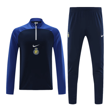 2023-2024 Al Nassr Blue&Black Football Training Set (Sweatshirt + Pants) Men's