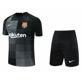 2021-2022 Barcelona Black Football Shirt (Shirt + Short) Men's