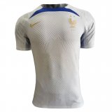 2022 France Pre-Match White Short Football Training Shirt Men's #Match