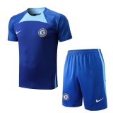 2022-2023 Chelsea Blue Football Training Set (Shirt + Short) Men's