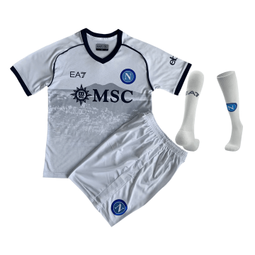 2023-2024 Napoli Away Football Whole Set (Shirt + Short + Socks) Children's