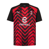 2023-2024 AC Milan Red&Black Pre-Match Football Shirt Men's