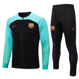 2022-2023 Barcelona Black Football Training Set (Jacket + Pants) Men's