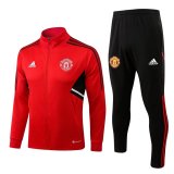 2022-2023 Manchester United Red Football Training Set (Jacket + Short) Men's