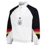 2023 Germany White All Weather Windrunner Football Jacket Men's #Half-Zip Icon