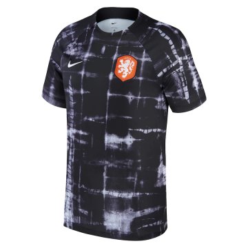 2022 Netherlands Black Football Training Shirt Men's #Pre-Match