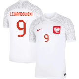 2022-2023 Poland Home Football Shirt Men's #Lewandowski #9