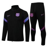 2021-2022 Barcelona Black Football Training Set (Jacket + Pants) Men's