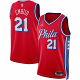 Male Philadelphia 76ers Statement Edition Jersey 2022-2023 Brand Red Joel Embiid #21