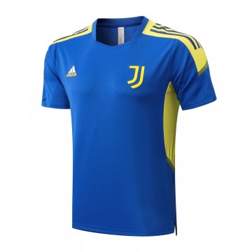 2021-2022 Juventus Blue Short Football Training Shirt Men's