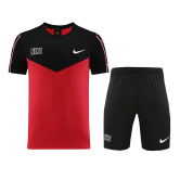 2023-2024 Customize Red NK-ND03 Football Training Set (Shirt + Short) Men's