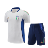 2024 Italy White Football Training Set (Shirt + Short) Men's