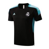 2021-2022 Real Madrid Black II Short Football Training Shirt Men's