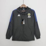 2022-2023 Manchester United Black All Weather Windrunner Football Jacket Shirt Men's