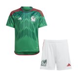 2022 FIFA World Cup Qatar Mexico Home Football Set (Shirt + Short) Children's