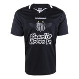 2022-2023 Santos FC Black Football Shirt Men's #Charlie Brown Jr. Winged Marginal