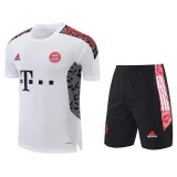 2021-2022 Bayern Munich White Football Training Set (Shirt + Pants) Men's