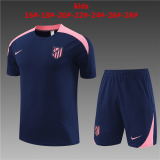 2024-2025 Atletico Madrid Royal Football Training Set (Shirt + Short) Children's