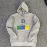 2022 Brazil Grey Pullover Football Sweatshirt Men's #Hoodie