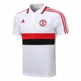2021-2022 Manchester United White RB Football Polo Shirt Men's