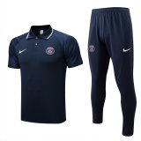2022-2023 PSG Dark Blue Football Training Set (Polo + Pants) Men's