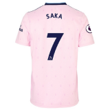 2022-2023 Arsenal Third Away Football Shirt Men's #Saka #7
