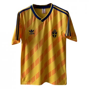 1988 Sweden Retro Home Football Shirt Men's