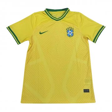 2022 Brazil Yellow Football Training Shirt Men's