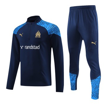 2023-2024 Marseille Navy Football Training Set (Sweatshirt + Pants) Men's