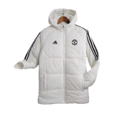 2023-2024 Manchester United White Football Winter Jacket Men's