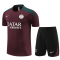 2024-2025 PSG Burgundy Football Training Set (Shirt + Short) Men's