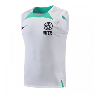 2022-2023 Inter Milan White Football Singlet Shirt Men's