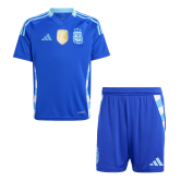 2024 Argentina Away Copa America Football Set (Shirt + Short) Children's