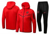 2022-2023 PSG Hoodie Red Football Training Set (Jacket + Pants) Men's
