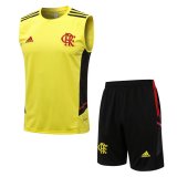 2022-2023 Flamengo Yellow Football Set (Singlet + Short) Men's