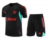 2023-2024 Manchester United Black II Football Training Set (Shirt + Short) Men's