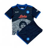 2021-2022 Napoli Royal Limited Edition Children's Football Shirt (Shirt + Short)