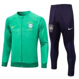 2023 Brazil Green Football Training Set (Jacket + Pants) Men's