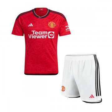 2023-2024 Manchester United Home Football Set (Shirt + Short) Children's