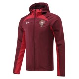2022 Portugal Burgundy All Weather Windrunner Football Jacket Men's