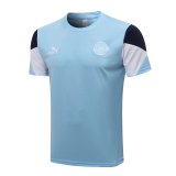 2021-2022 Manchester City Light Blue Short Football Training Shirt Men's