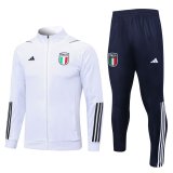 2023 Italy White Football Training Set (Jacket + Pants) Men's
