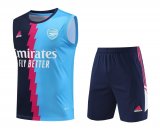 2023-2024 Arsenal Blue Football Training Set (Singlet + Short) Men's