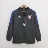 2022-2023 Bayern Munich Black All Weather Windrunner Football Jacket Shirt Men's