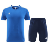 2023-2024 Customize Blue AD02 Football Training Set (Shirt + Short) Men's